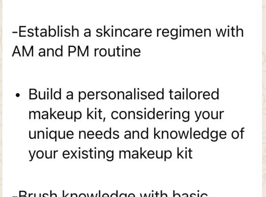 Self Grooming Makeup Workshop