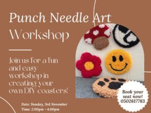 Punch needle embroidery